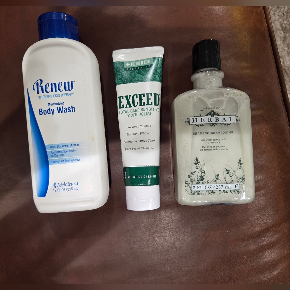 Melaleuca Bundle - Renew Body Wash, Herbal Shampoo, Exceed Tooth Polish